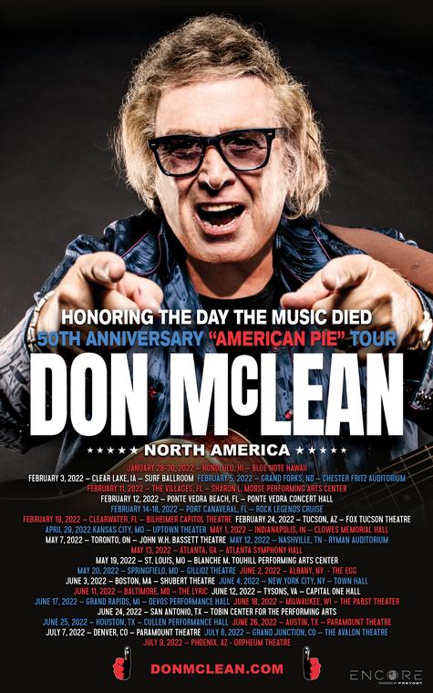 Don McLean Coming To Cullen Performance Hall June 25 at 7 PM