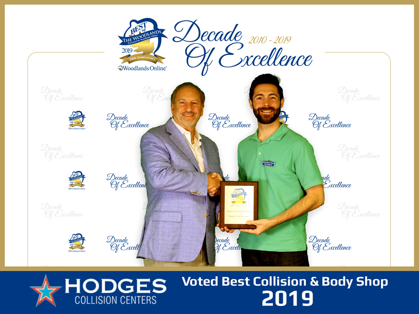 Hodges Collision Centers Named 'Best Collision & Body Shop' by Woodlands Online 'Best of The Woodlands' Community Voting