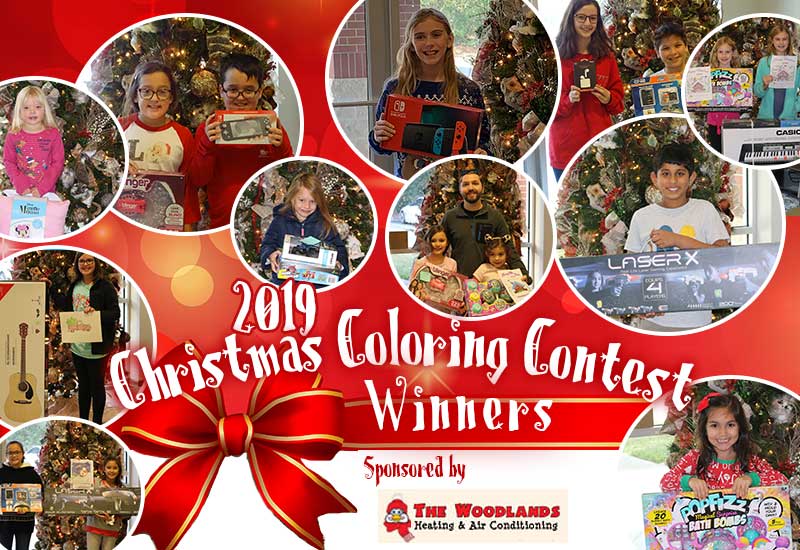 Woodlands Online Christmas Coloring Contest Winners