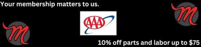 AAA Discount - 10% Off Parts & Labor up to $75