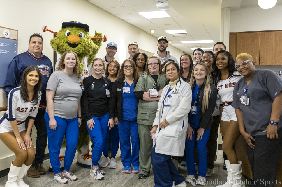 Astro's Caravan Visits Houston Methodist The Woodlands Hospital