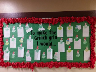 Local elementary students think of ways to 'make the Grinch grin' this holiday season