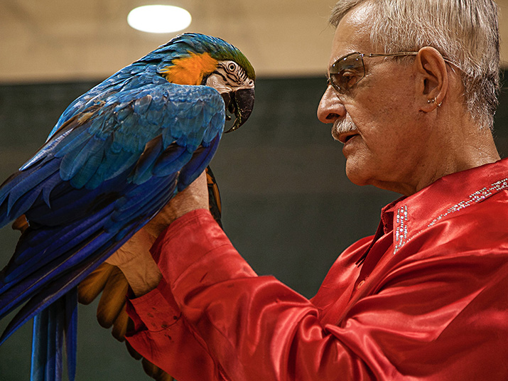 Sonny ‘The Birdman’ Carlin brings feathered friends to TWCM