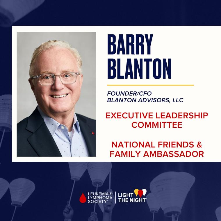 Barry Blanton of The Woodlands  Named National Ambassador for  The Leukemia & Lymphoma Society’s Light The Night