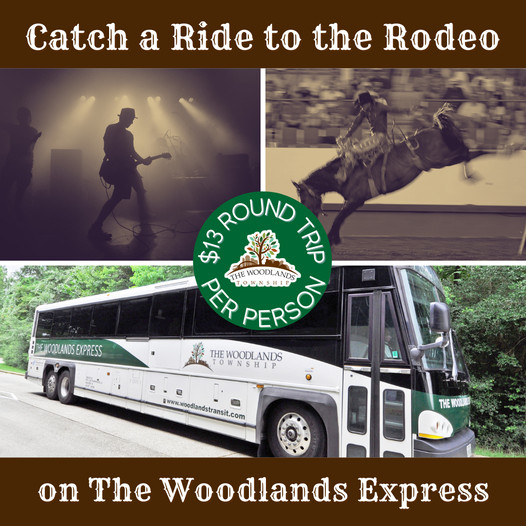 Grab your boots, your hat, and your seat The Woodlands Express will