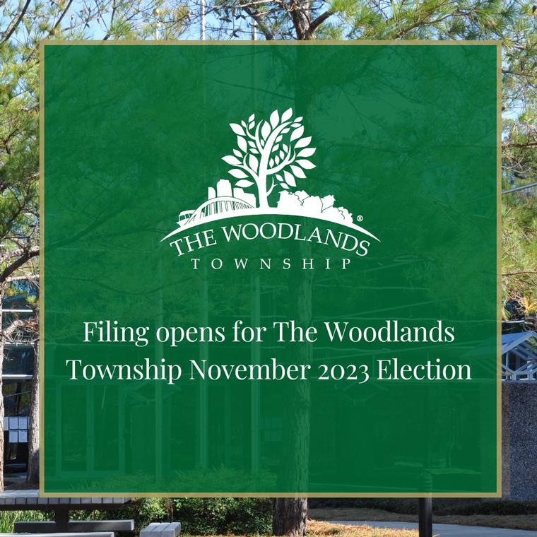 Filing opens for The Woodlands Township November 2023 Election