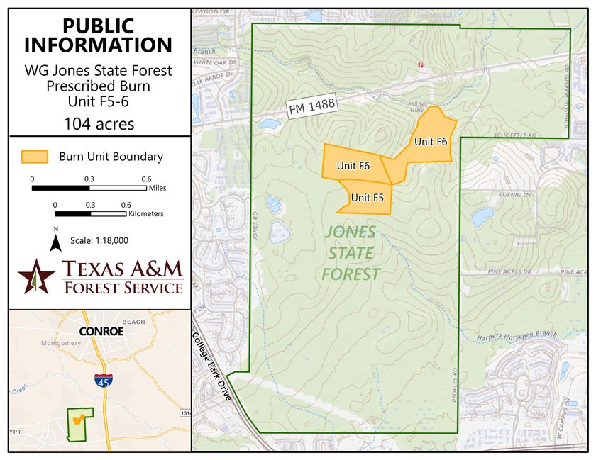 W.G. Jones State Forest Prescribed Burn Notice
