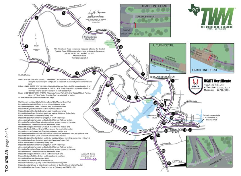 The Woodlands Marathon Returns This Saturday, March 1, 2025 – Plan for Traffic Impacts