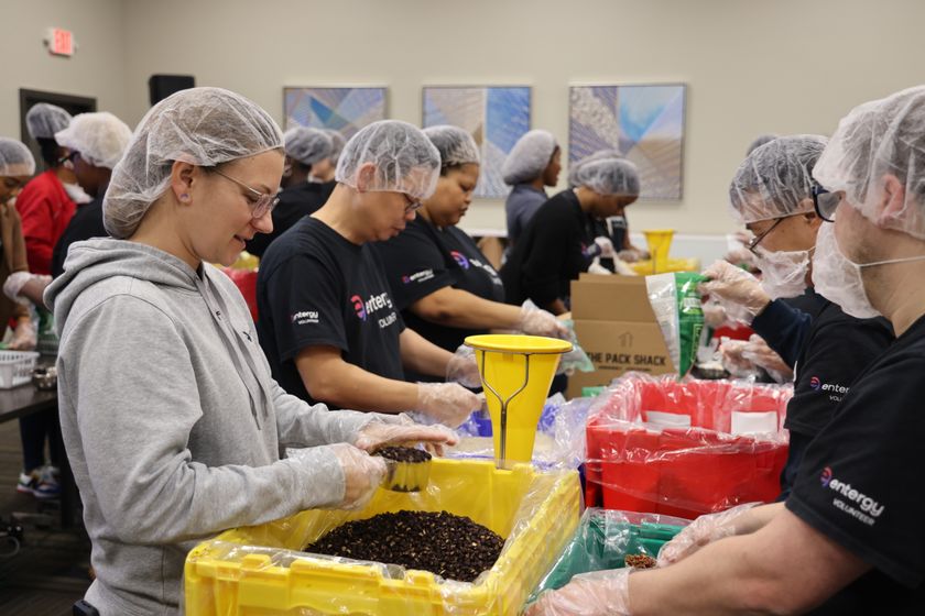 Entergy volunteers pack more than 20,000 meals to fight hunger in Southeast Texas