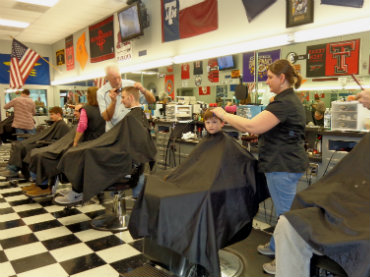 Lisa's Barber Shop cutting hair the old-fashioned way for five years