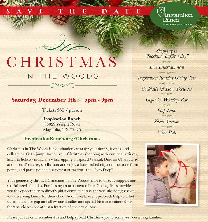 Inspiration Ranch Hosts Christmas in the Woods Woodlands Online