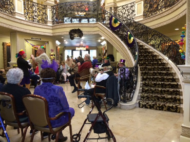 Conservatory at Alden Bridge celebrates Mardi Gras with Dixieland band