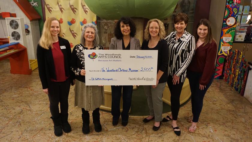 The Woodlands Children’s Museum receives a $2,500 microgrant from The Woodlands Arts Council