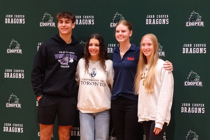The John Cooper School’s College Signing Day welcomes four students to the next level