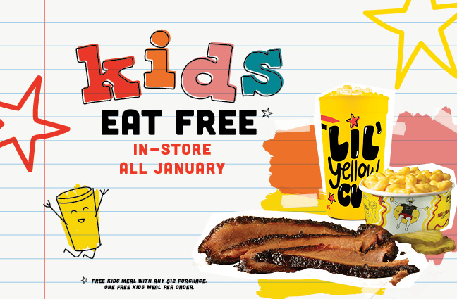 Celebrate 2023 at Dickey’s Barbecue Pit with Kids Eat Free