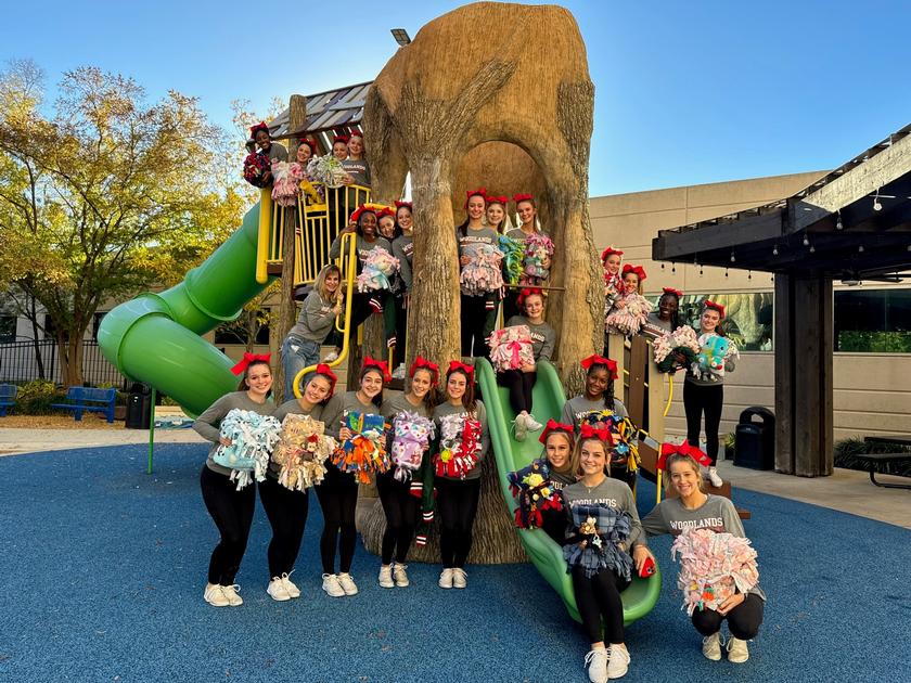 TWHS Cheerleader Squad Makes Annual Gift of Handmade Blankets to Neonatal ICU