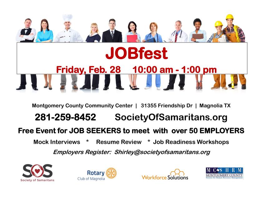 Society of Samaritans to Host Annual Job Fair in Magnolia on February 28