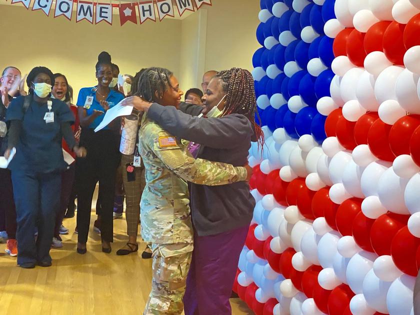 Daughter in Army surprises mother at Memorial Hermann The Woodlands Medical Center