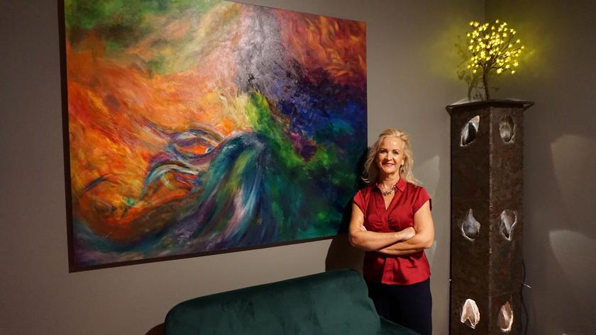Owner of Body BeneFits MedSpa paints herself into an art show