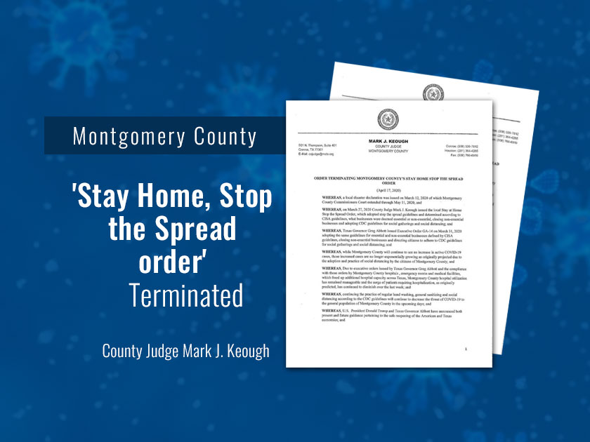County Judge Mark J. Keough issued an order immediately terminating the