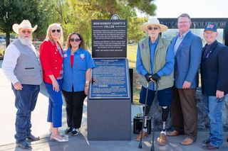 Alamo Letter Unveiled at County Veterans Memorial Park