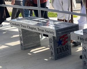 Coushatti Trace DAR Chapter Dedicates Bench at Veterans Memorial Park