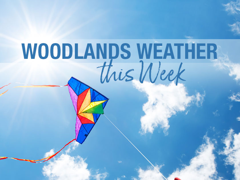 WOODLANDS WEATHER THIS WEEK – A little cooler, a little drier…