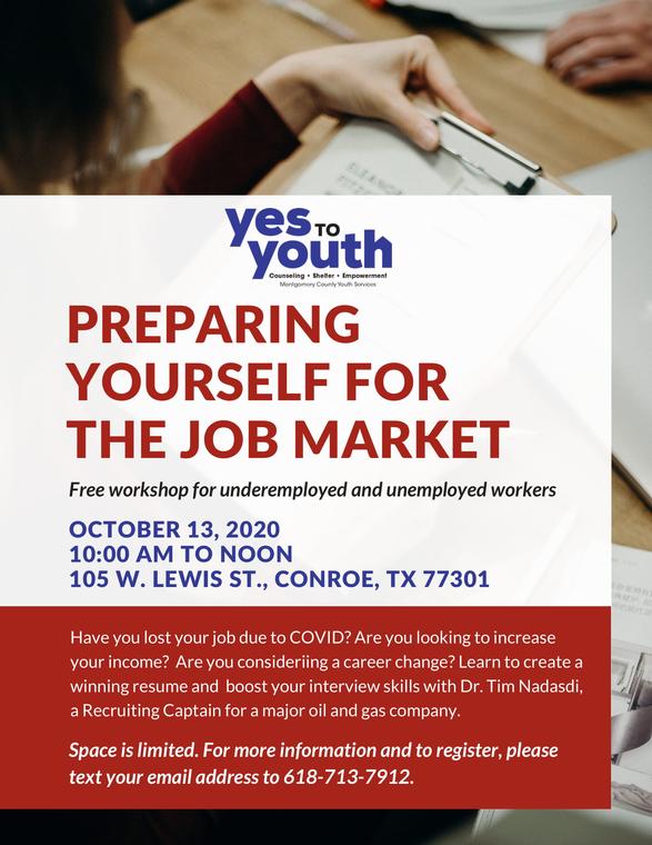 Yes To Youth Announces A Community Wide Event 'Preparing Yourself For The Job Market'