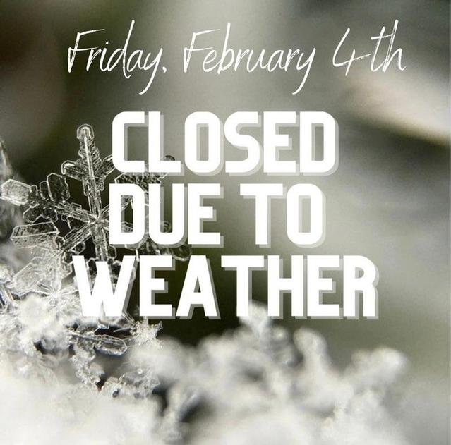 Medical Aesthetics and Laser Will Be Closed Tomorrow, February 4th, Due To Weather