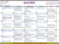 Classes Next Week and Upcoming Events (April 4th - April 8th)