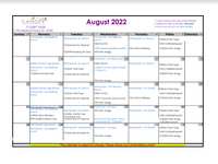Classes Next Week and Upcoming Events (August 1st - August 5th)