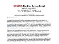 Philip's Respironics has recalled a variety of their Respiratory Machines
