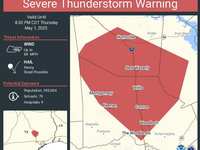 Severe Thunderstorm Warning issued May 1 at 7:57PM CDT until May 1 at 8:30PM Severe Thunderstorm Warning issued May 1 at 7:57PM CDT until May 1 at 8:30PM
