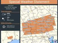 Special Weather Statement issued October 25 at 8:28PM CDT Special Weather Statement issued October 25 at 8:28PM CDT