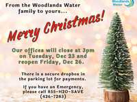 Woodlands Water Holiday Hours