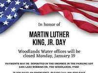 Woodlands Water offices to be closed Monday