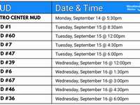 Woodlands Water announced MUD meetings next week