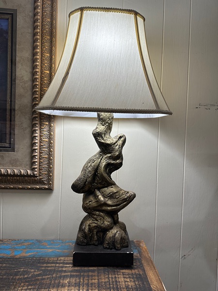 Mid century modern lamps vintage gold driftwood