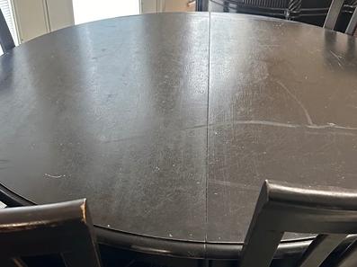 Dining table round leaf