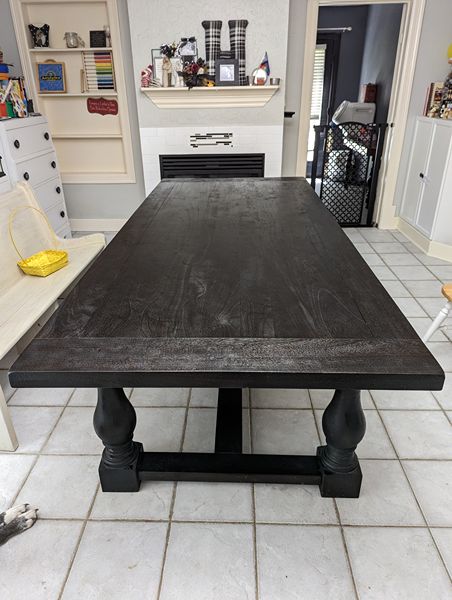 Black farm style table
