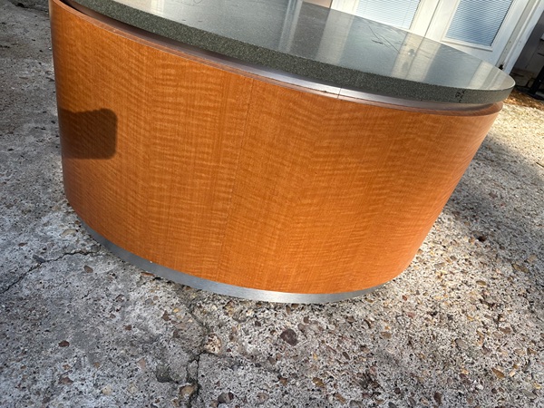 Mid century modern oval  round barrel drum cylinde