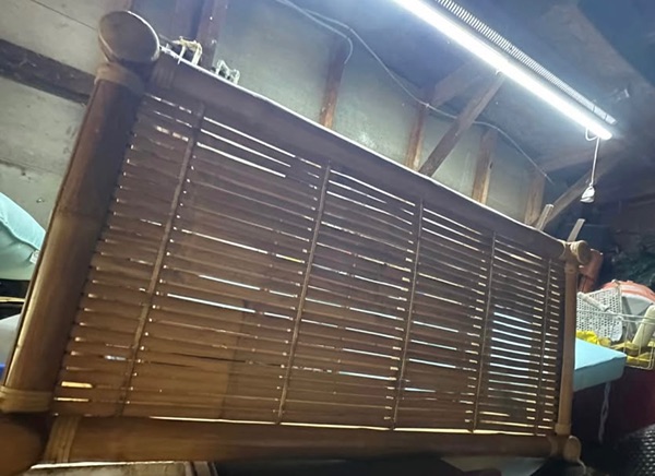 Bamboo coffee table mid century modern