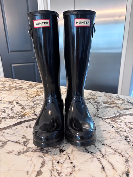 Teen Big Kid Hunter Boots Black Gloss