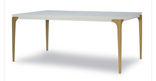 Dining table modern white gold