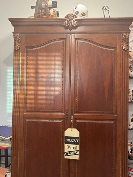 Solid Wood Armoire/Bar