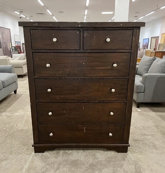 Tall wood dresser