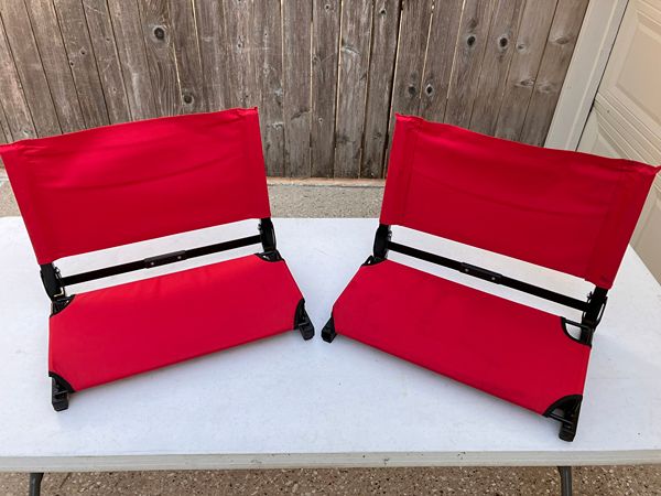 Red Stadium Chairs - Last Two Photos are Stock