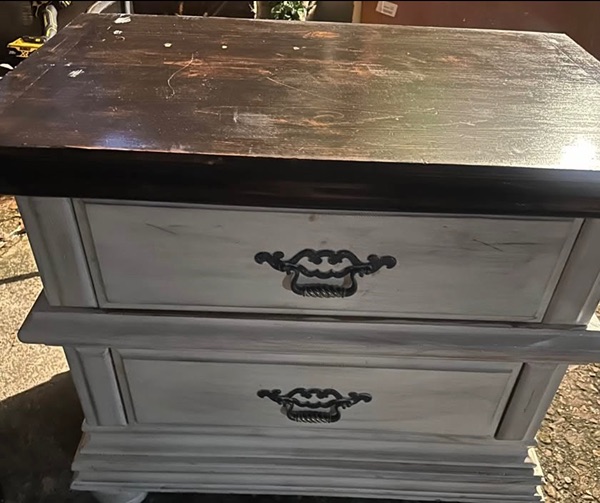 Farmhouse white nightstand