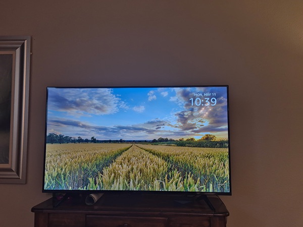 Used smart television with remote control