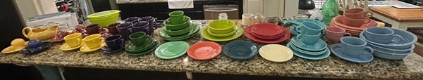 Fiesta dinnerware cups plates bowls saucers purple